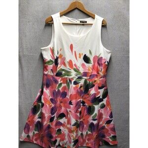 Roz & Ali Dress Size 22 Plaster Floral Sleeveless Easter Summer Mothers Day